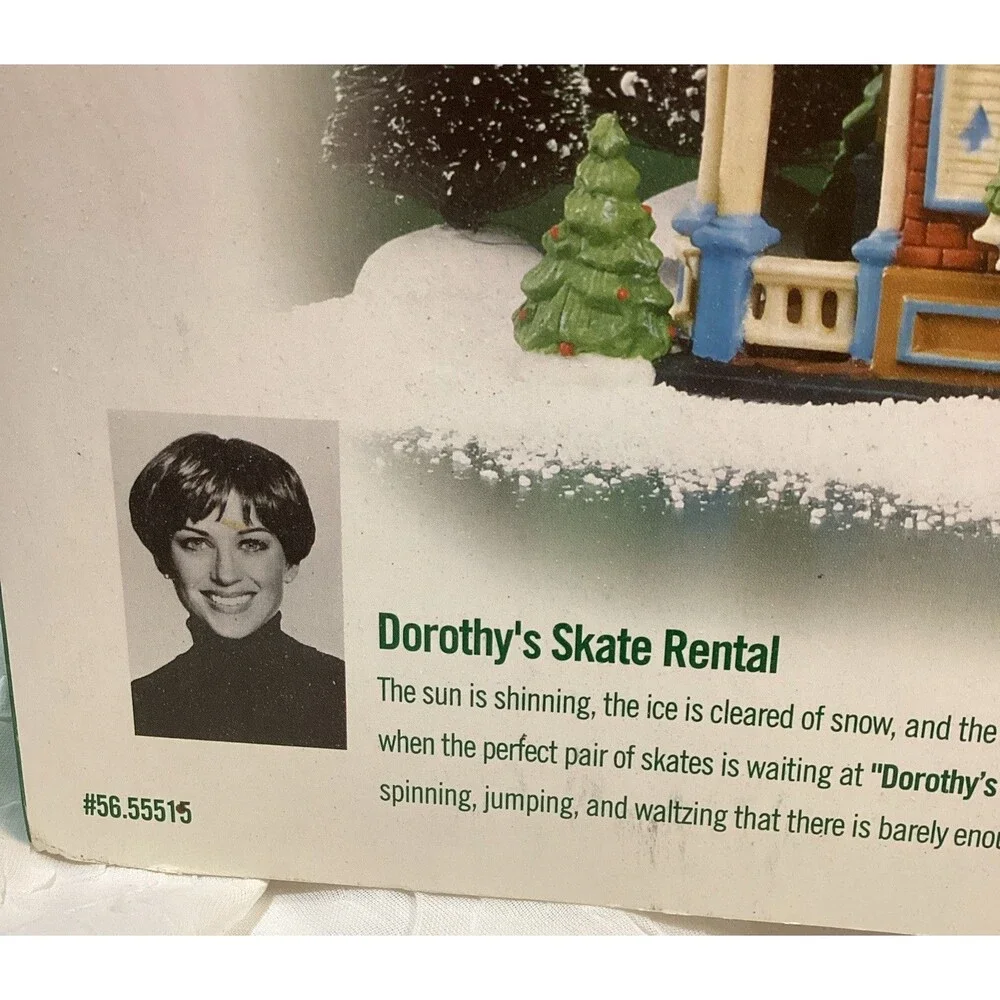 Dept 56 Christmas Lighted House Dorthy's Skate Rental Heritage Collection 1999